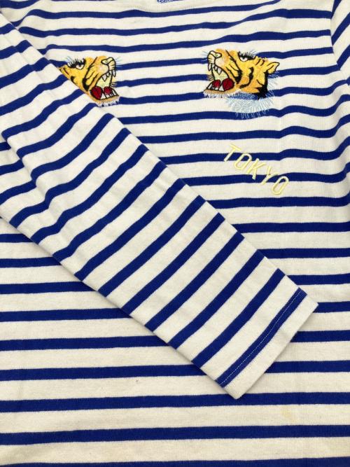 BEAMS（ビームス）BEAMS (ビームス) 東洋 TAILOR TOYO 長袖カットソー ブルー×ホワイト サイズ:不明の古着・服飾アイテム