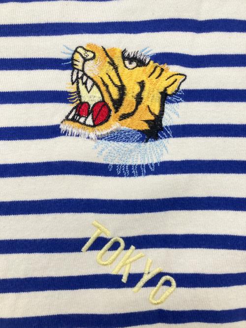 BEAMS（ビームス）BEAMS (ビームス) 東洋 TAILOR TOYO 長袖カットソー ブルー×ホワイト サイズ:不明の古着・服飾アイテム