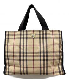 BURBERRY（バーバリー）の古着「ノバチェック　トートバッグ」｜ベージュ