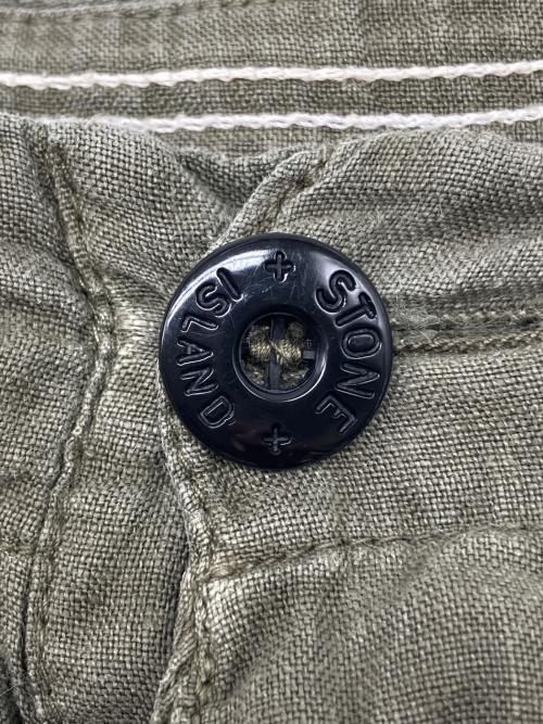 STONE ISLAND（ストーンアイランド）STONE ISLAND (ストーンアイランド) ハーフカーゴパンツ カーキ サイズ:46の古着・服飾アイテム