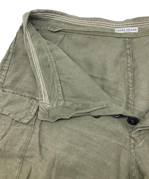 STONE ISLAND（ストーンアイランド）STONE ISLAND (ストーンアイランド) ハーフカーゴパンツ カーキ サイズ:46の古着・服飾アイテム