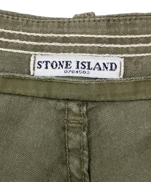 STONE ISLAND（ストーンアイランド）STONE ISLAND (ストーンアイランド) ハーフカーゴパンツ カーキ サイズ:46の古着・服飾アイテム