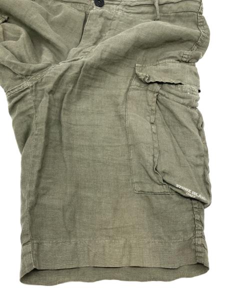 STONE ISLAND（ストーンアイランド）STONE ISLAND (ストーンアイランド) ハーフカーゴパンツ カーキ サイズ:46の古着・服飾アイテム