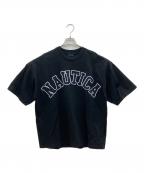 NAUTICAノーティカ）の古着「半袖カットソー　アーチロゴショートスリーブTシャツ」｜ブラック