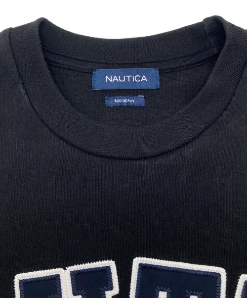 NAUTICA（ノーティカ）NAUTICA (ノーティカ) 半袖カットソー　アーチロゴショートスリーブTシャツ ブラック サイズ:Lの古着・服飾アイテム