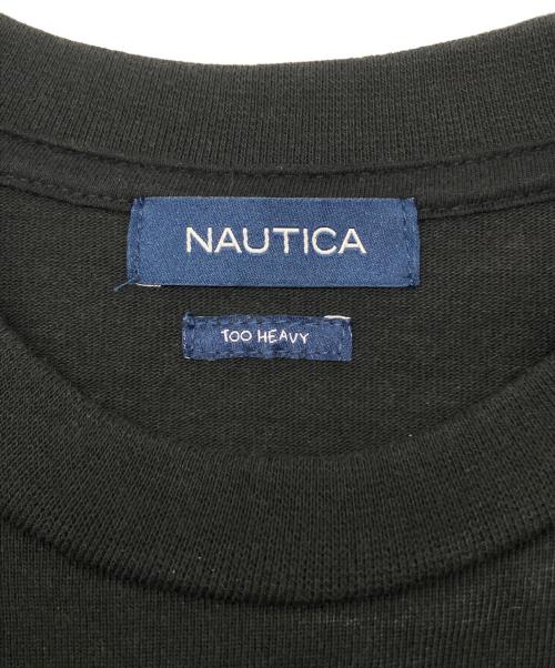 NAUTICA（ノーティカ）NAUTICA (ノーティカ) 半袖カットソー　アーチロゴショートスリーブTシャツ ブラック サイズ:Lの古着・服飾アイテム