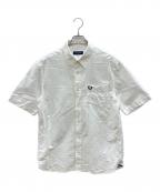 FRED PERRYフレッドペリー）の古着「半袖シャツ　Oxford Short Sleeve Shirt」｜ホワイト