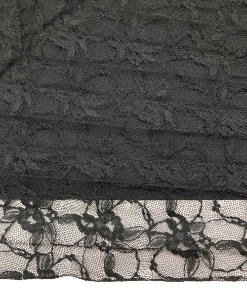 ISSEY MIYAKE WHITE LABEL（イッセイミヤケホワイトレーベル）ISSEY MIYAKE WHITE LABEL (イッセイミヤケホワイトレーベル) レースライニングプリーツスカート ブラック サイズ:2の古着・服飾アイテム