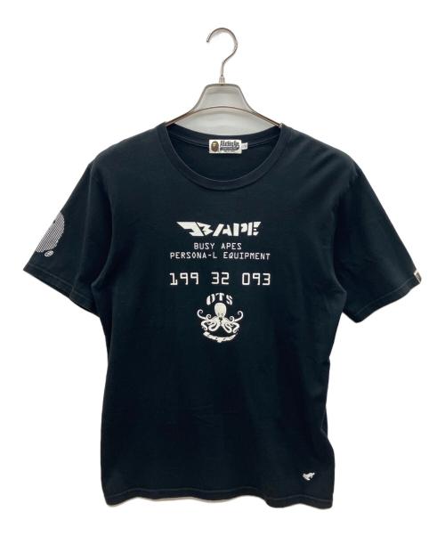 A BATHING APE（アベイシングエイプ）A BATHING APE (アベイシングエイプ) 半袖カットソー ブラック サイズ:Lの古着・服飾アイテム