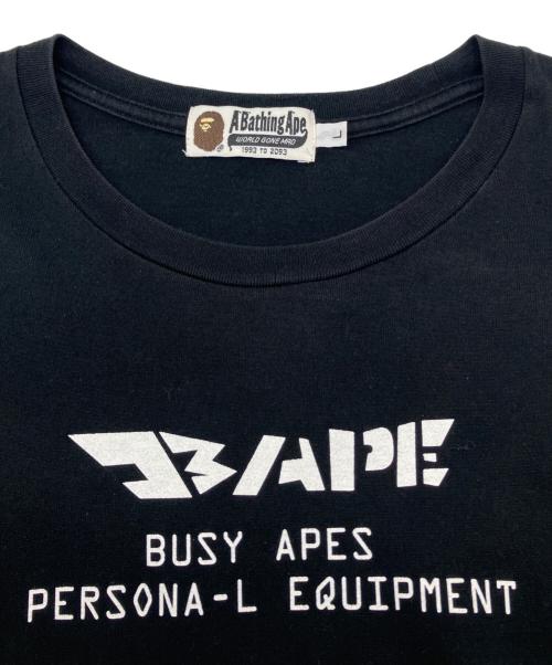 A BATHING APE（アベイシングエイプ）A BATHING APE (アベイシングエイプ) 半袖カットソー ブラック サイズ:Lの古着・服飾アイテム