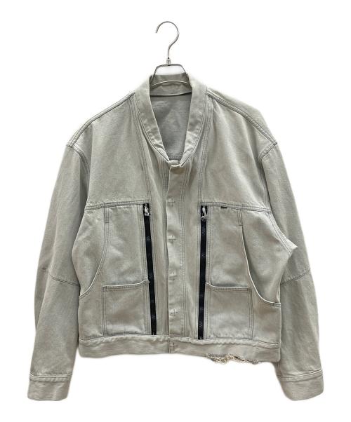 Essay（エッセイ）Essay (エッセイ) デニムジャケット　FOLD COLLAR DENIM JACKET グレー サイズ:SIZE ONEの古着・服飾アイテム