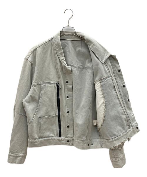 Essay（エッセイ）Essay (エッセイ) デニムジャケット　FOLD COLLAR DENIM JACKET グレー サイズ:SIZE ONEの古着・服飾アイテム