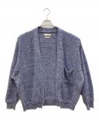 YOKEヨーク）の古着「厚手カーディガン　5G CONNECTING RIB CARDIGAN」｜ブルー