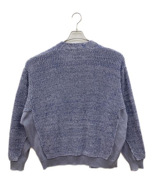 YOKE（ヨーク）YOKE (ヨーク) 厚手カーディガン　5G CONNECTING RIB CARDIGAN ブルー サイズ:2の古着・服飾アイテム