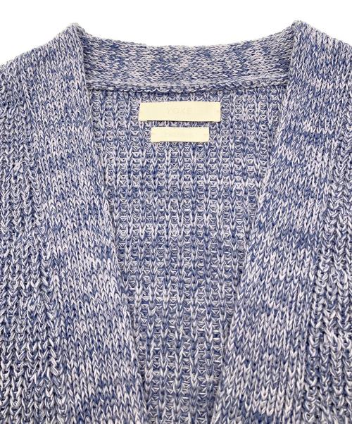 YOKE（ヨーク）YOKE (ヨーク) 厚手カーディガン　5G CONNECTING RIB CARDIGAN ブルー サイズ:2の古着・服飾アイテム