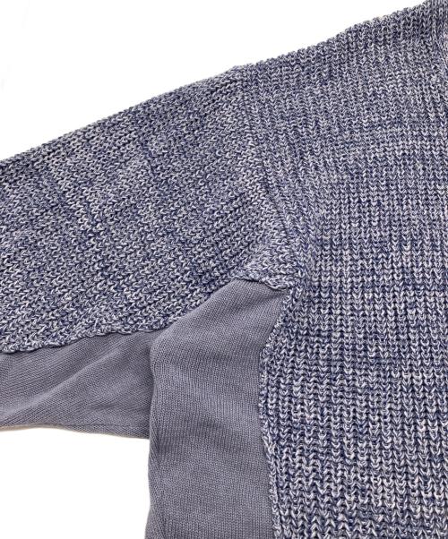 YOKE（ヨーク）YOKE (ヨーク) 厚手カーディガン　5G CONNECTING RIB CARDIGAN ブルー サイズ:2の古着・服飾アイテム