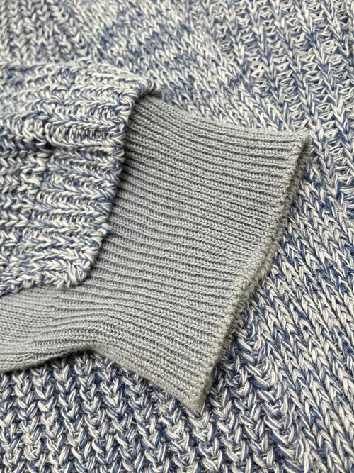 YOKE（ヨーク）YOKE (ヨーク) 厚手カーディガン　5G CONNECTING RIB CARDIGAN ブルー サイズ:2の古着・服飾アイテム