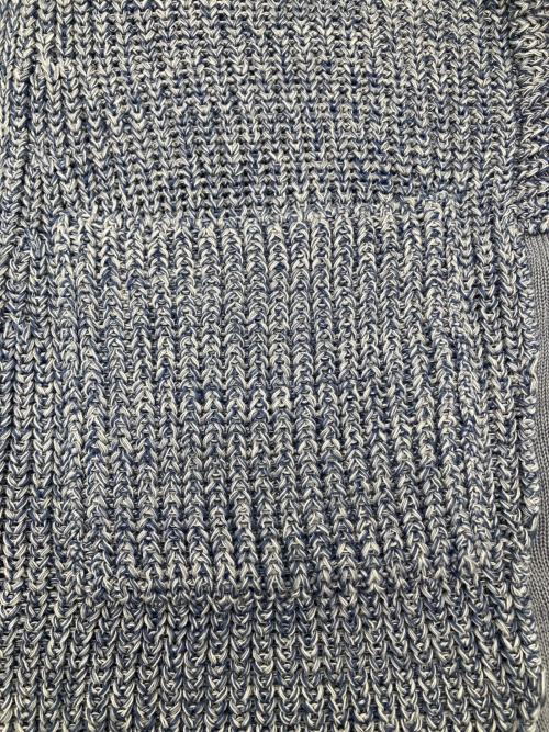 YOKE（ヨーク）YOKE (ヨーク) 厚手カーディガン　5G CONNECTING RIB CARDIGAN ブルー サイズ:2の古着・服飾アイテム