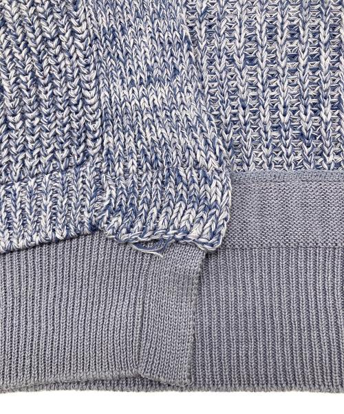 YOKE（ヨーク）YOKE (ヨーク) 厚手カーディガン　5G CONNECTING RIB CARDIGAN ブルー サイズ:2の古着・服飾アイテム