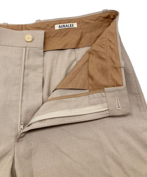 AURALEE（オーラリー）AURALEE (オーラリー) スラックス　WOOL SILK TROPICAL SLACKS ブラウン サイズ:4の古着・服飾アイテム