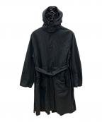 steinシュタイン）の古着「OVERSIZED LAYERED HOODED COAT」｜ブラック