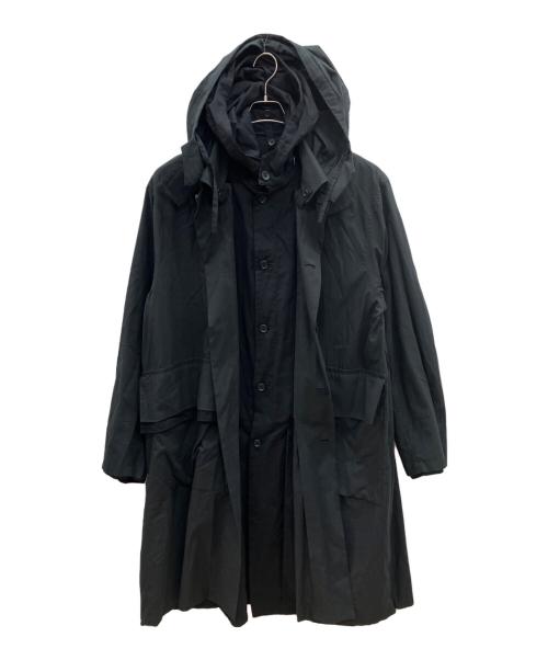 stein（シュタイン）stein (シュタイン) OVERSIZED LAYERED HOODED COAT ブラック サイズ:Ｍの古着・服飾アイテム