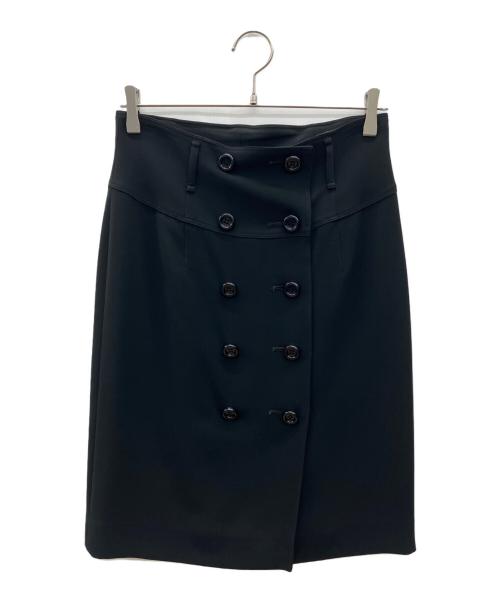 BURBERRY LONDON（バーバリーロンドン）BURBERRY LONDON (バーバリーロンドン) ダブルボタンスカート ブラック サイズ:40の古着・服飾アイテム