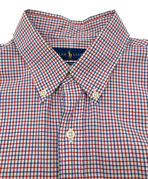 RALPH LAUREN（ラルフローレン）RALPH LAUREN (ラルフローレン) 長袖シャツ レッド×ブルー サイズ:Ｍの古着・服飾アイテム