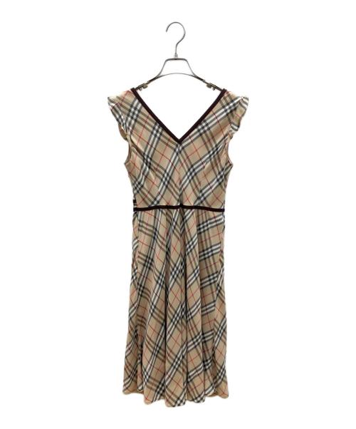BURBERRY BLUE LABEL（バーバリー ブルー レーベル）BURBERRY BLUE LABEL (バーバリー ブルー レーベル) ノースリーブ・キャミソールワンピース ベージュ サイズ:38の古着・服飾アイテム