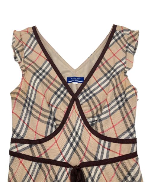 BURBERRY BLUE LABEL（バーバリー ブルー レーベル）BURBERRY BLUE LABEL (バーバリー ブルー レーベル) ノースリーブ・キャミソールワンピース ベージュ サイズ:38の古着・服飾アイテム