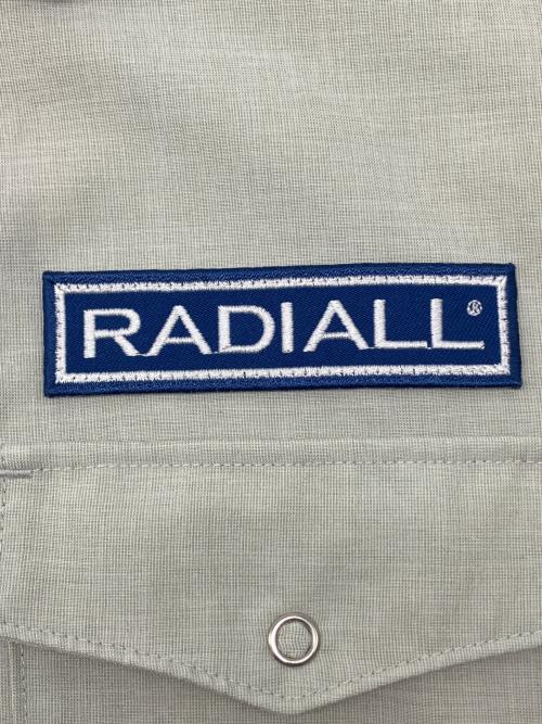 RADIALL（ラディアル）RADIALL (ラディアル) 半袖シャツ ライトグレー×ネイビー サイズ:Lの古着・服飾アイテム