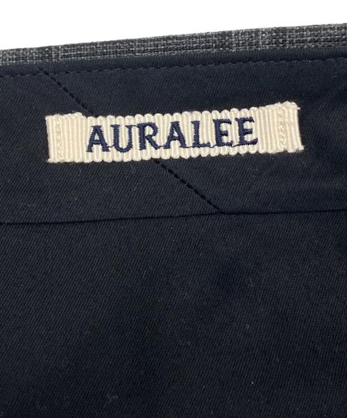 AURALEE（オーラリー）AURALEE (オーラリー) BLUEFACED WOOL CHECK SLACKS グレー サイズ:4の古着・服飾アイテム