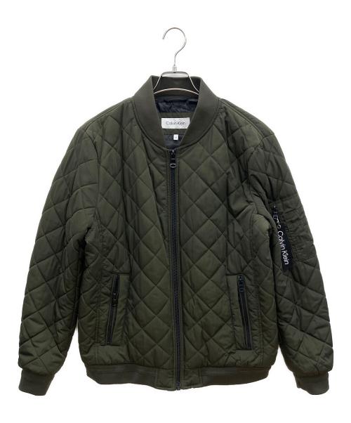 Calvin Klein（カルバンクライン）Calvin Klein (カルバンクライン) キルティングジャケット ダークグリーン サイズ:Ｍの古着・服飾アイテム
