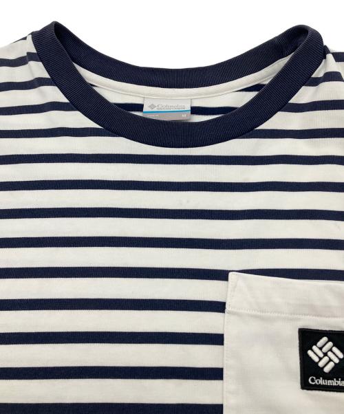 Columbia（コロンビア）Columbia (コロンビア) 半袖カットソー ホワイト×ネイビー サイズ:Ｍの古着・服飾アイテム