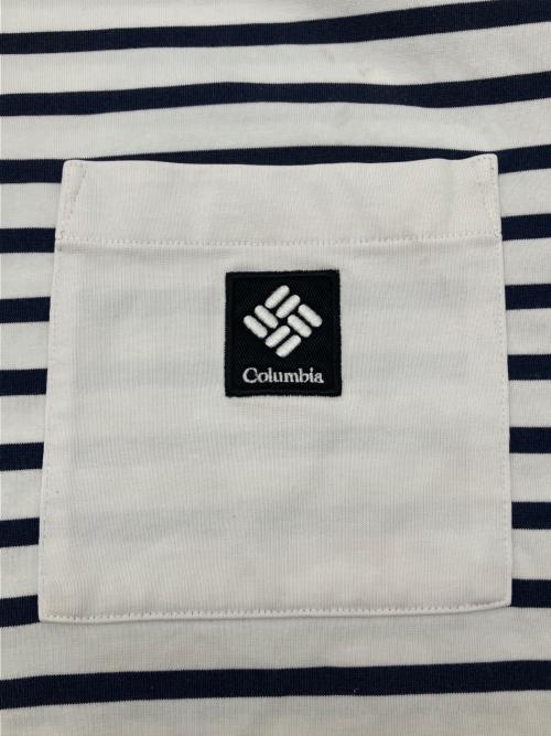 Columbia（コロンビア）Columbia (コロンビア) 半袖カットソー ホワイト×ネイビー サイズ:Ｍの古着・服飾アイテム