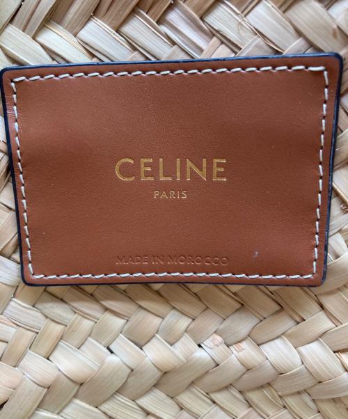 CELINE（セリーヌ）CELINE (セリーヌ) トートバッグ CELINE トリオペ ティン ラフィア トート ナチュラル×ブラウンの古着・服飾アイテム