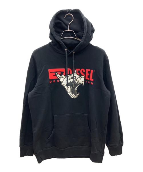 DIESEL（ディーゼル）DIESEL (ディーゼル) プルオーバーパーカー ブラック サイズ:Lの古着・服飾アイテム