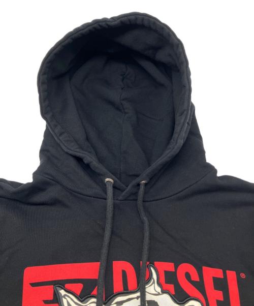 DIESEL（ディーゼル）DIESEL (ディーゼル) プルオーバーパーカー ブラック サイズ:Lの古着・服飾アイテム