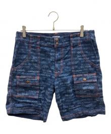 BIG JOHN（ビッグジョン）の古着「デニムハーフパンツ　WORLD WORKERS　Beach Denim Buch-Shorts」｜インディゴ