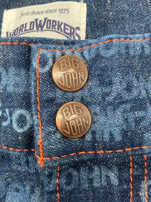 BIG JOHN（ビッグジョン）BIG JOHN (ビッグジョン) デニムハーフパンツ　WORLD WORKERS　Beach Denim Buch-Shorts インディゴ サイズ:Ｍの古着・服飾アイテム