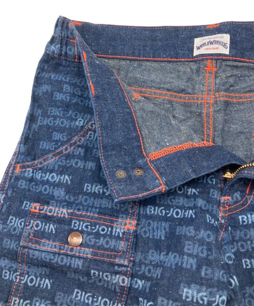 BIG JOHN（ビッグジョン）BIG JOHN (ビッグジョン) デニムハーフパンツ　WORLD WORKERS　Beach Denim Buch-Shorts インディゴ サイズ:Ｍの古着・服飾アイテム