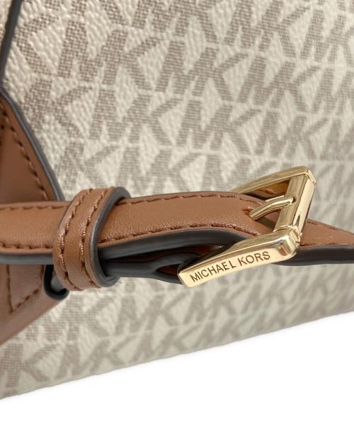 MICHAEL KORS（マイケルコース）MICHAEL KORS (マイケルコース) ミニリュック ホワイト×ブラウンの古着・服飾アイテム