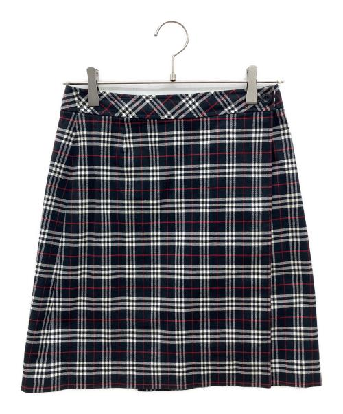 BURBERRY LONDON（バーバリーロンドン）BURBERRY LONDON (バーバリーロンドン) チェックスカート ブラック×グレー サイズ:38の古着・服飾アイテム