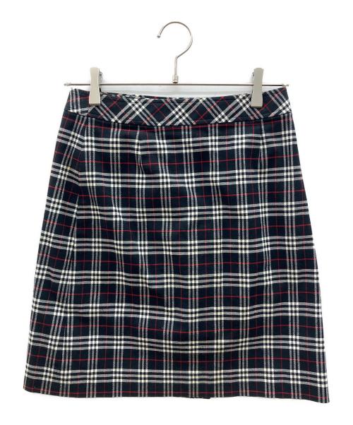 BURBERRY LONDON（バーバリーロンドン）BURBERRY LONDON (バーバリーロンドン) チェックスカート ブラック×グレー サイズ:38の古着・服飾アイテム