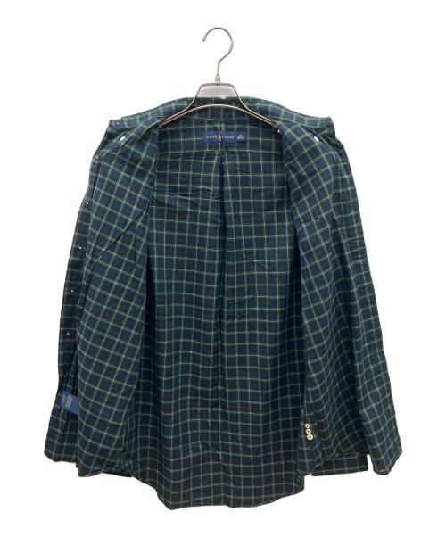 RALPH LAUREN（ラルフローレン）RALPH LAUREN (ラルフローレン) 長袖シャツ ネイビー×グリーン サイズ:Ｍの古着・服飾アイテム