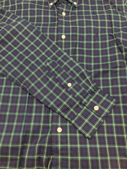 RALPH LAUREN（ラルフローレン）RALPH LAUREN (ラルフローレン) 長袖シャツ ネイビー×グリーン サイズ:Ｍの古着・服飾アイテム