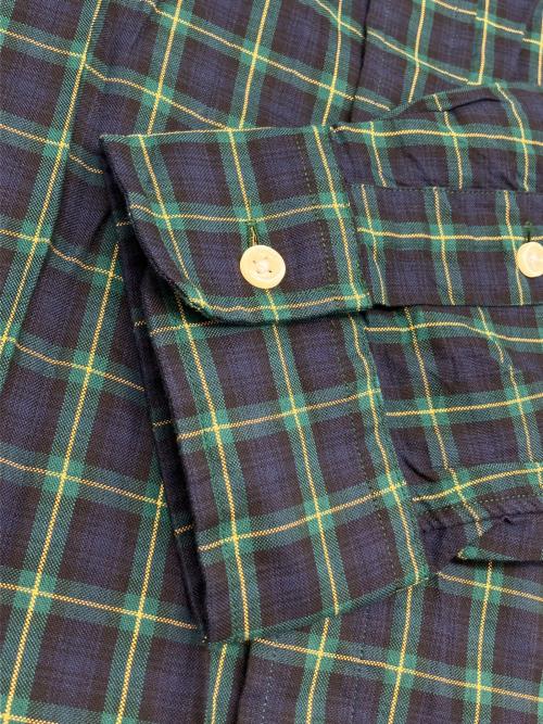 RALPH LAUREN（ラルフローレン）RALPH LAUREN (ラルフローレン) 長袖シャツ ネイビー×グリーン サイズ:Ｍの古着・服飾アイテム