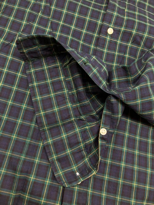 RALPH LAUREN（ラルフローレン）RALPH LAUREN (ラルフローレン) 長袖シャツ ネイビー×グリーン サイズ:Ｍの古着・服飾アイテム
