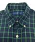 中古・古着 RALPH LAUREN (ラルフローレン) 長袖シャツ ネイビー×グリーン サイズ:Ｍ：4000円