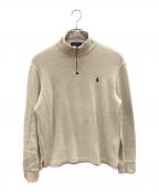 POLO RALPH LAURENポロ・ラルフローレン）の古着「ハーフジップスウェット」｜ベージュ